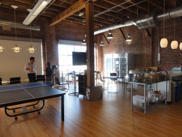 Ustream Kitchen Break Area Overflows into Adjacent Area to form the "Third Place"