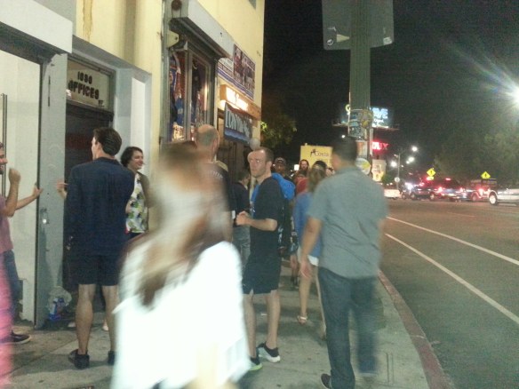 Crowds in Front of a Club