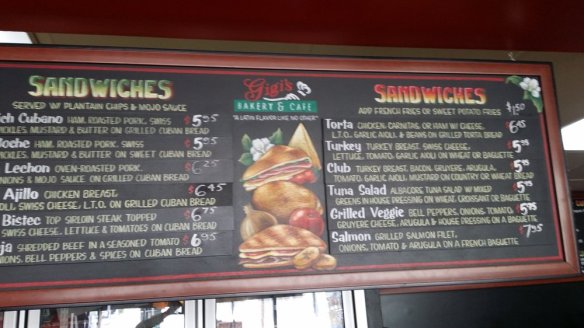 Cuban Latin sandwiches on one side and more traditional on the otherside